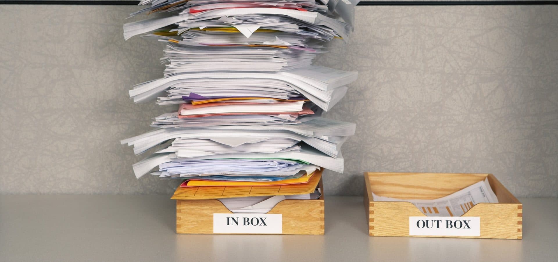 Overwhelming paperwork and backlog versus empty completed work — the old way of selling support